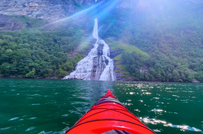 Kayaking in Geiranger